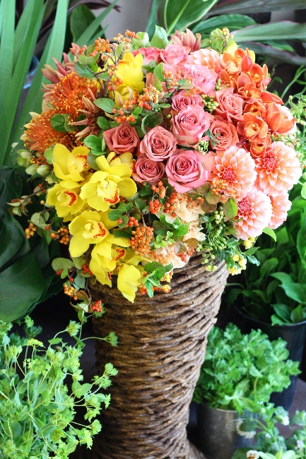 スタンドアレンジ【黄色オレンジ系】